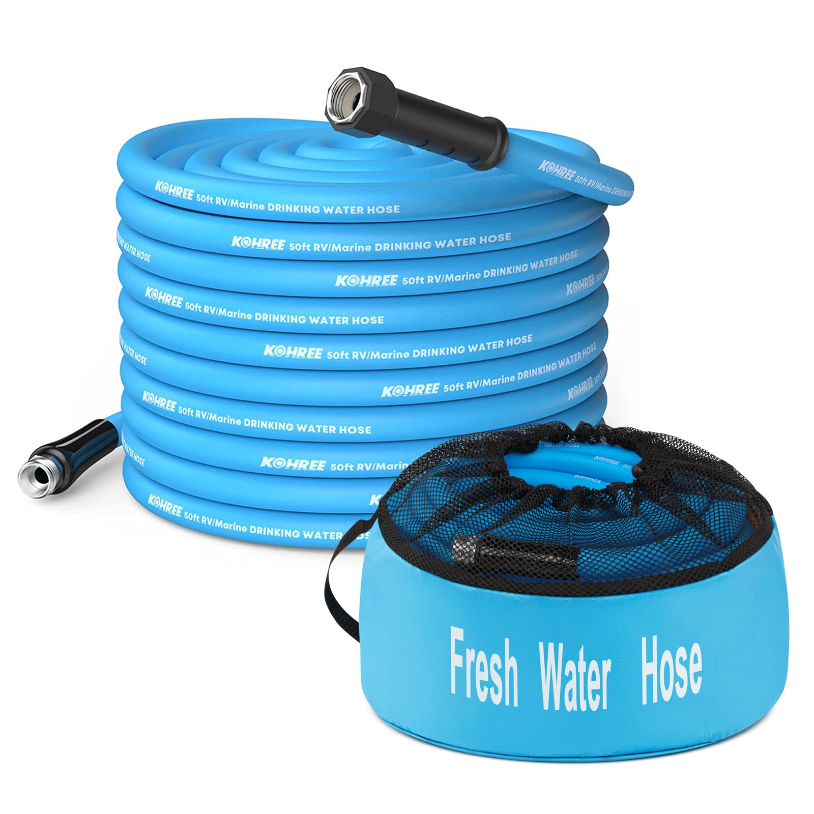 Kohree 50 ft RV Water Hose with Storage Bag