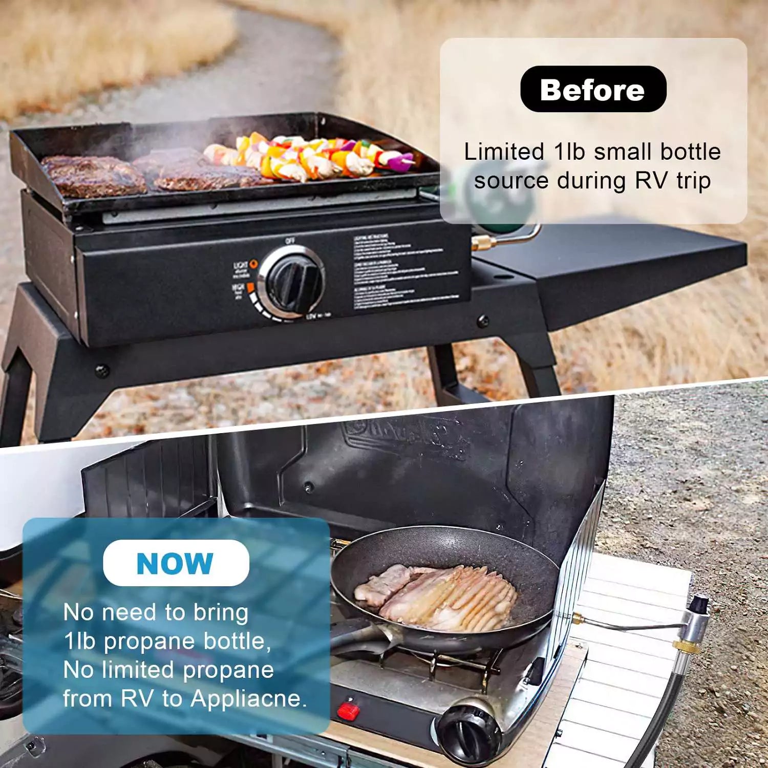 7 feet propane quick connect hose use comparison