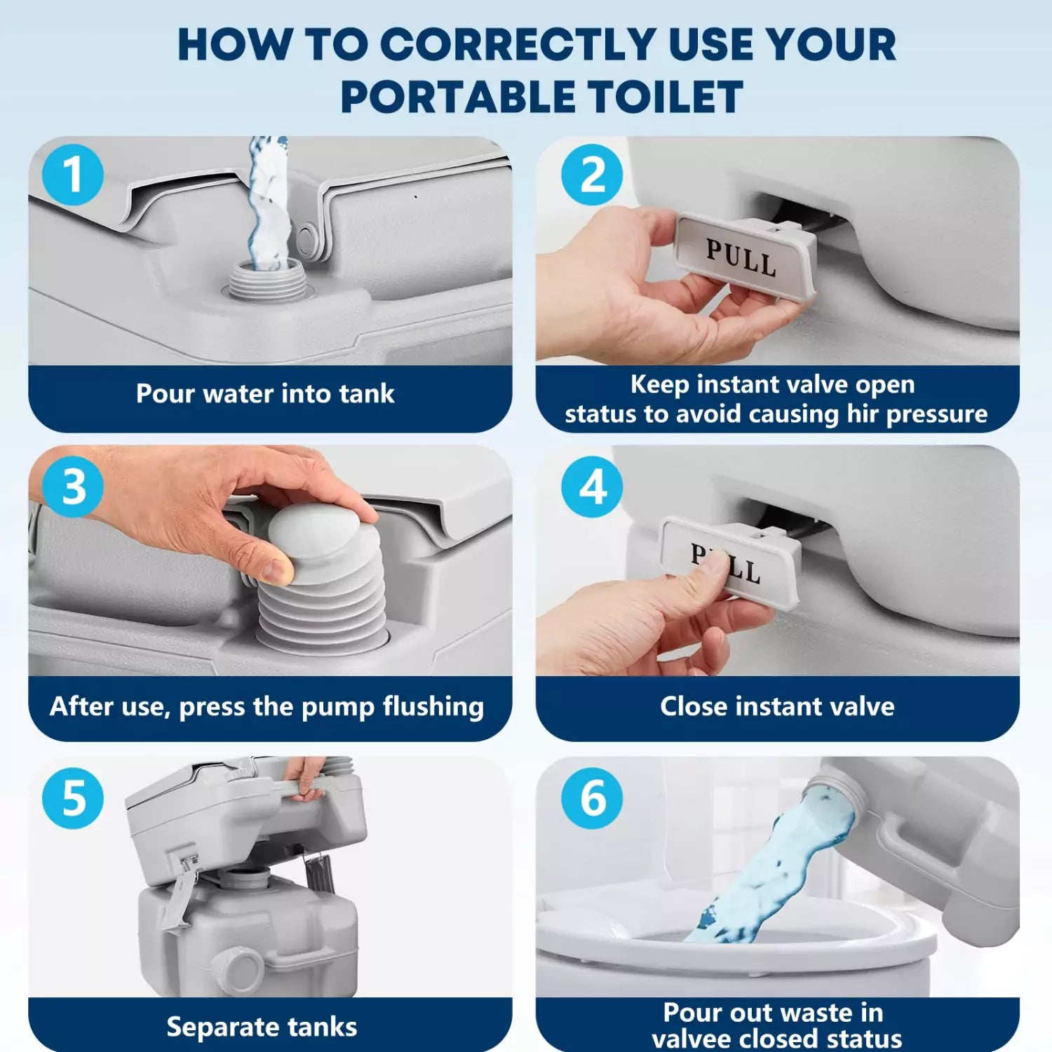 How to correctly use your portable toilet