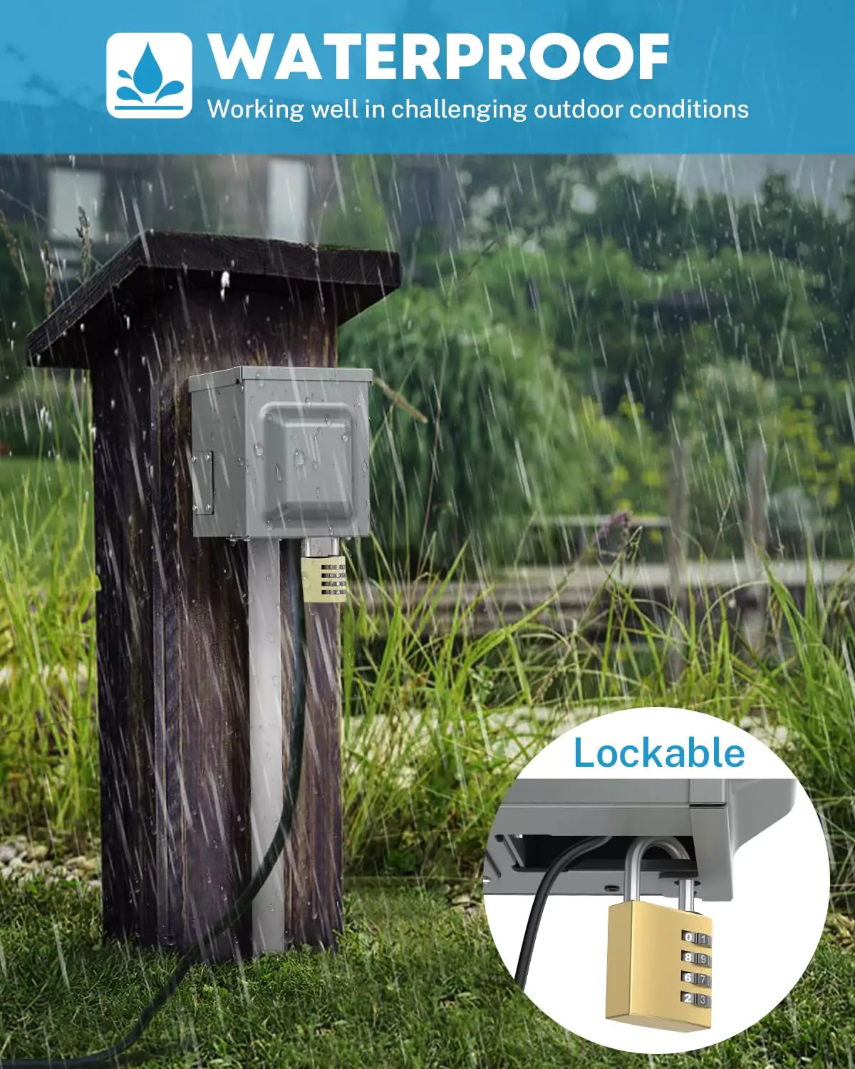 20 amp waterproof outdoor outlet box