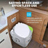 Space saving portable toilet for camping