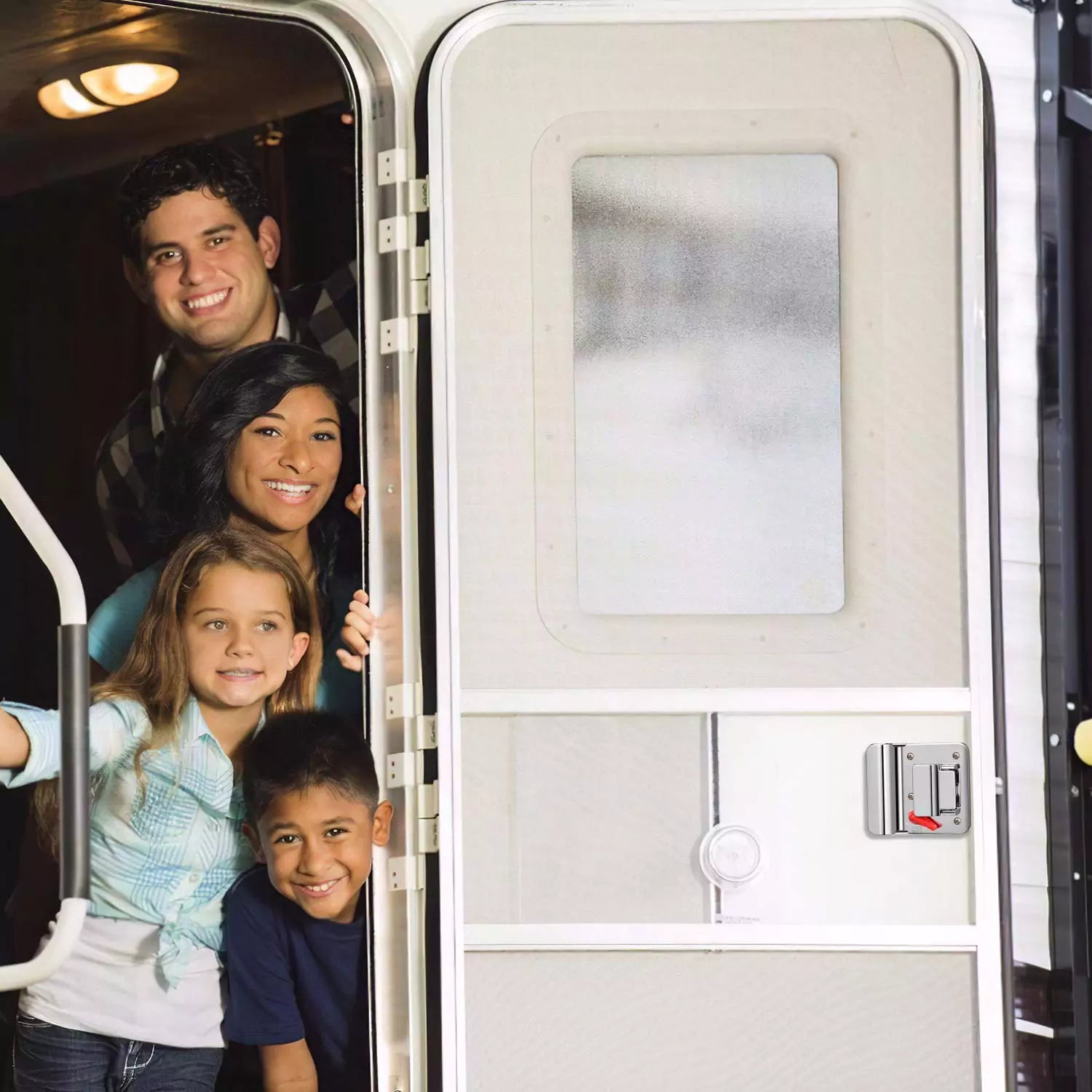 RV door latch hardware