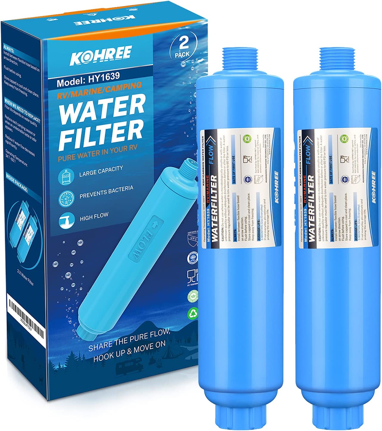 RANEIN RV Water Filter with Hose Protector, Inline Water Filter Reduce –  Ranein