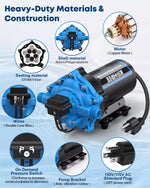 Kohree heavy duty materials and construction 110v water pump 7 gpm