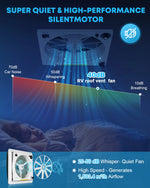 Blue 12V manual RV vent fan designed for efficient roof ventilation and fresh-air circulation 