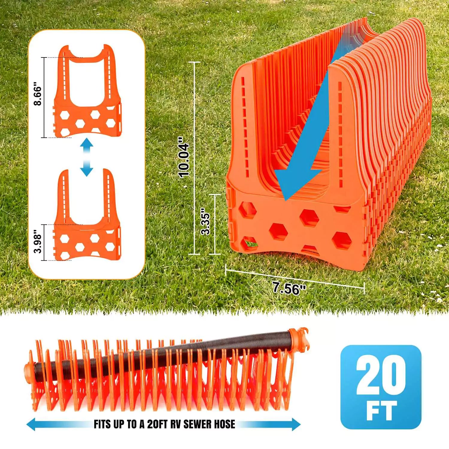 Kohree RV Sewer Hose Support 10 Ft to 20 Ft Sewage Holder
