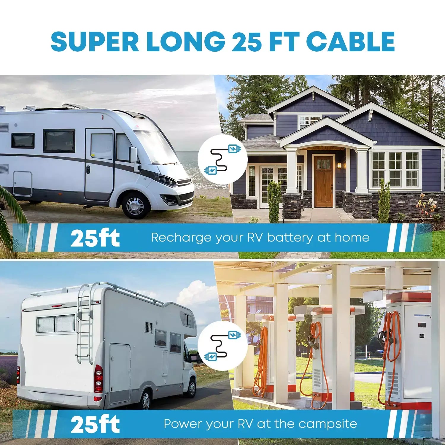 Super long 25 feet cable for outdoor