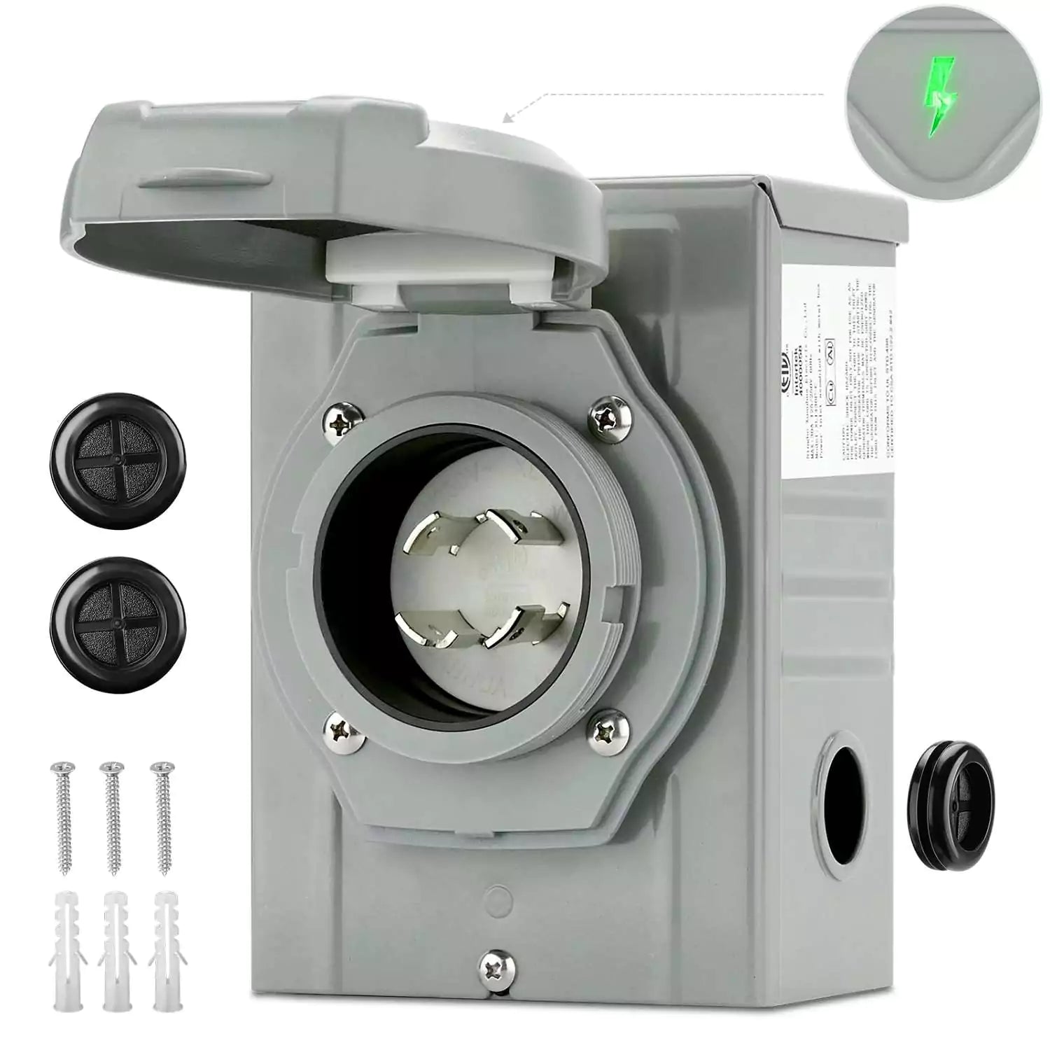30 Amp Generator Inlet Box