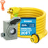 Kohree 30 amp generator power cord and inlet box kit 20 ft