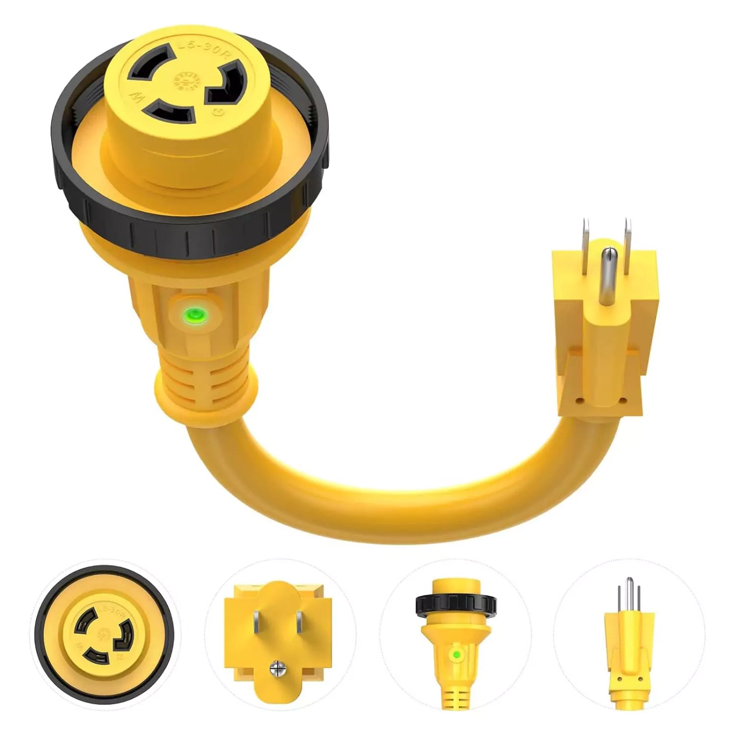 Camco Power Grip Dogbone 15 Amp Male / 30 Amp Female Adapter - 12 - Consumer Ma Camco Power Grip Dogbone 15 Amp Male / 30 Amp Female Adapter - 12 - Consumer Ma