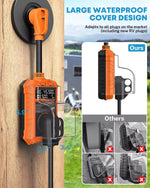 Large waterproof cover design of 30 amp surge protector for camper