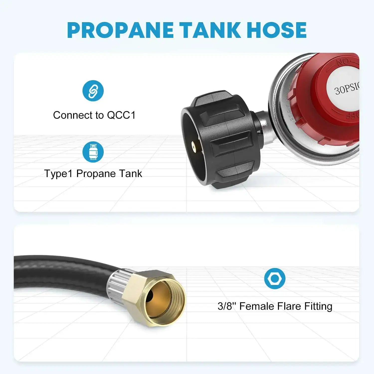 4 ft propane tank hose