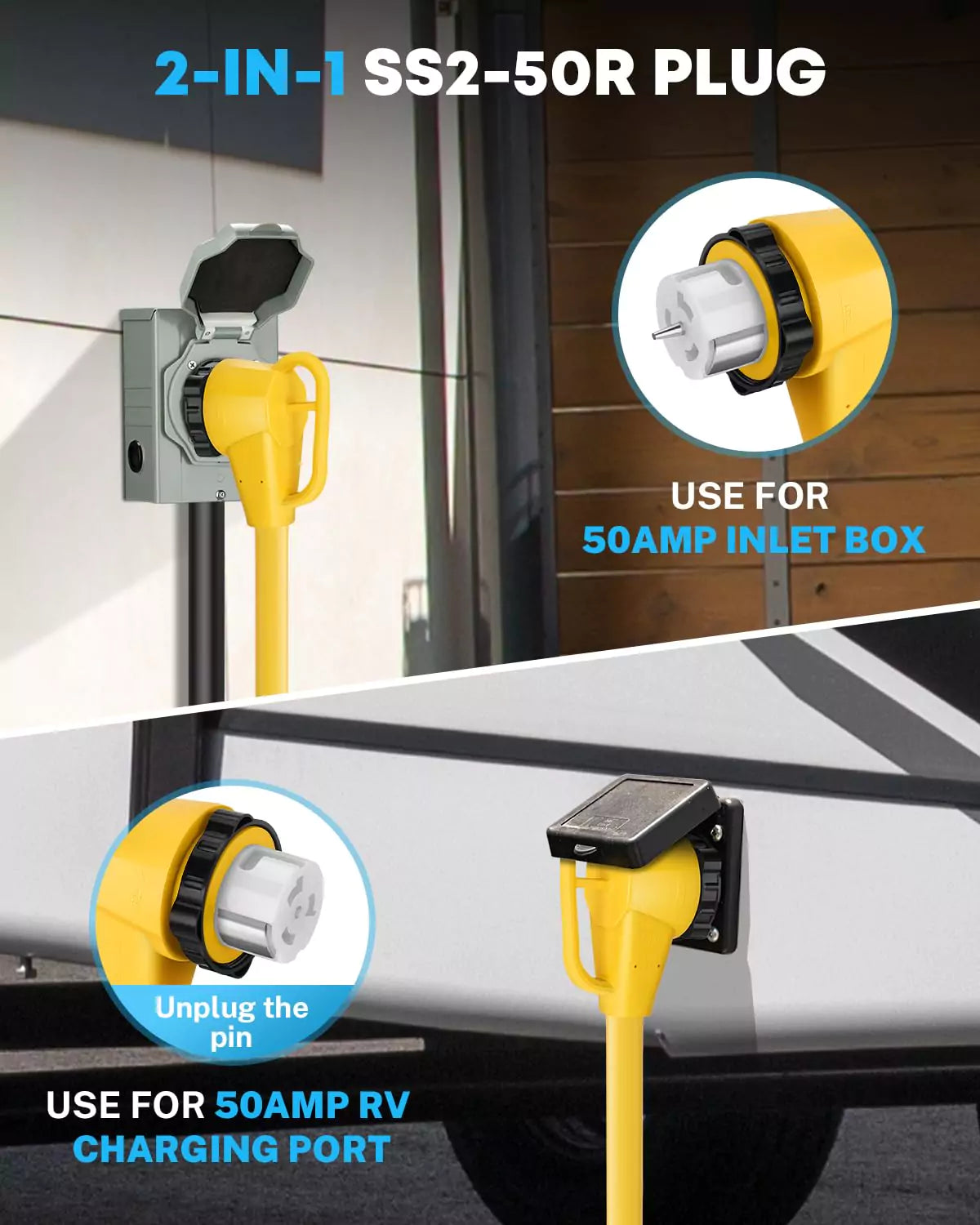 2 in 1 SS2-50R 50 amp cable for generators