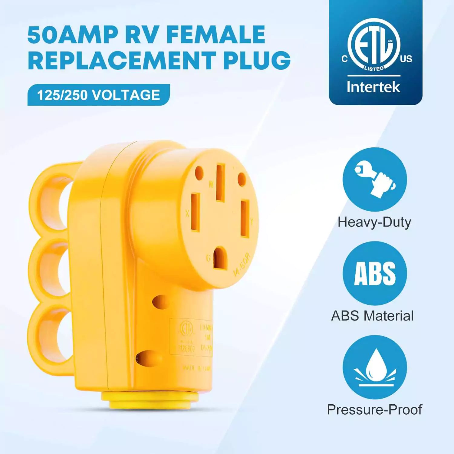 50 amp RV female replacement plug
