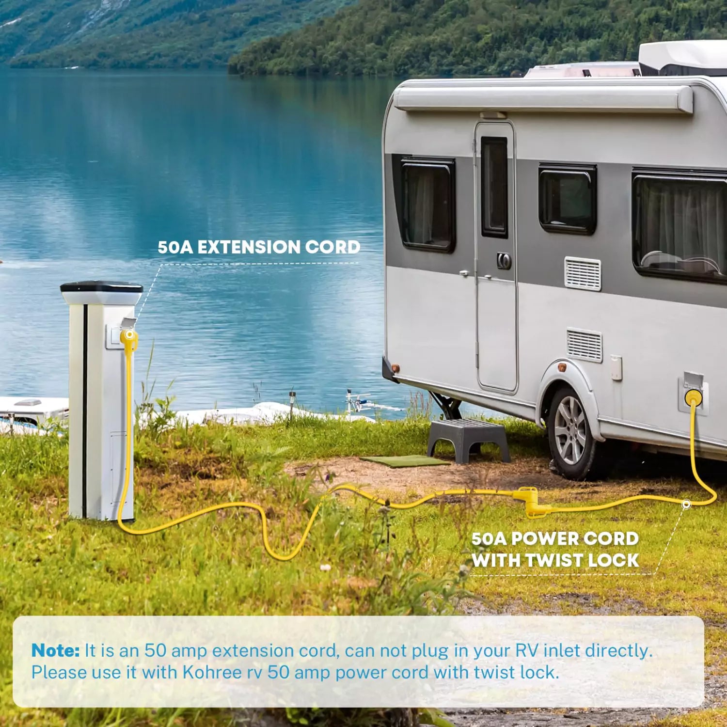 50 amp RV cord 30 ft connection