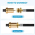 6 feet hose propane connecting instruction
