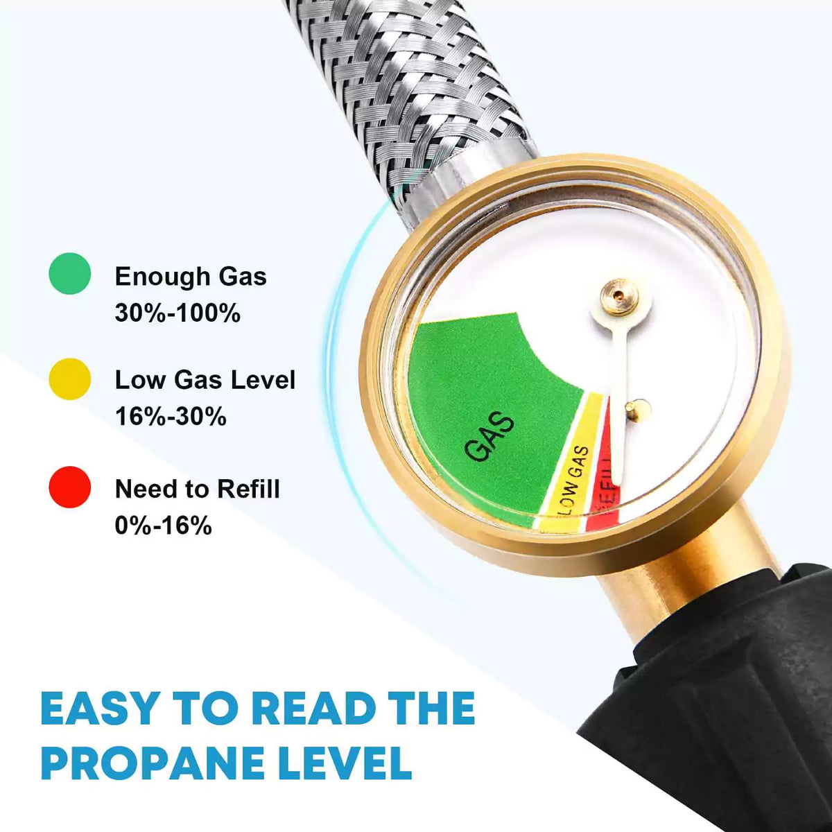 ZBXHJJZW Propane Refill Adapter Hose 350PSI High Pressure Camping Grill ZBXHJJZW Propane Refill Adapter Hose 350PSI High Pressure Camping Grill
