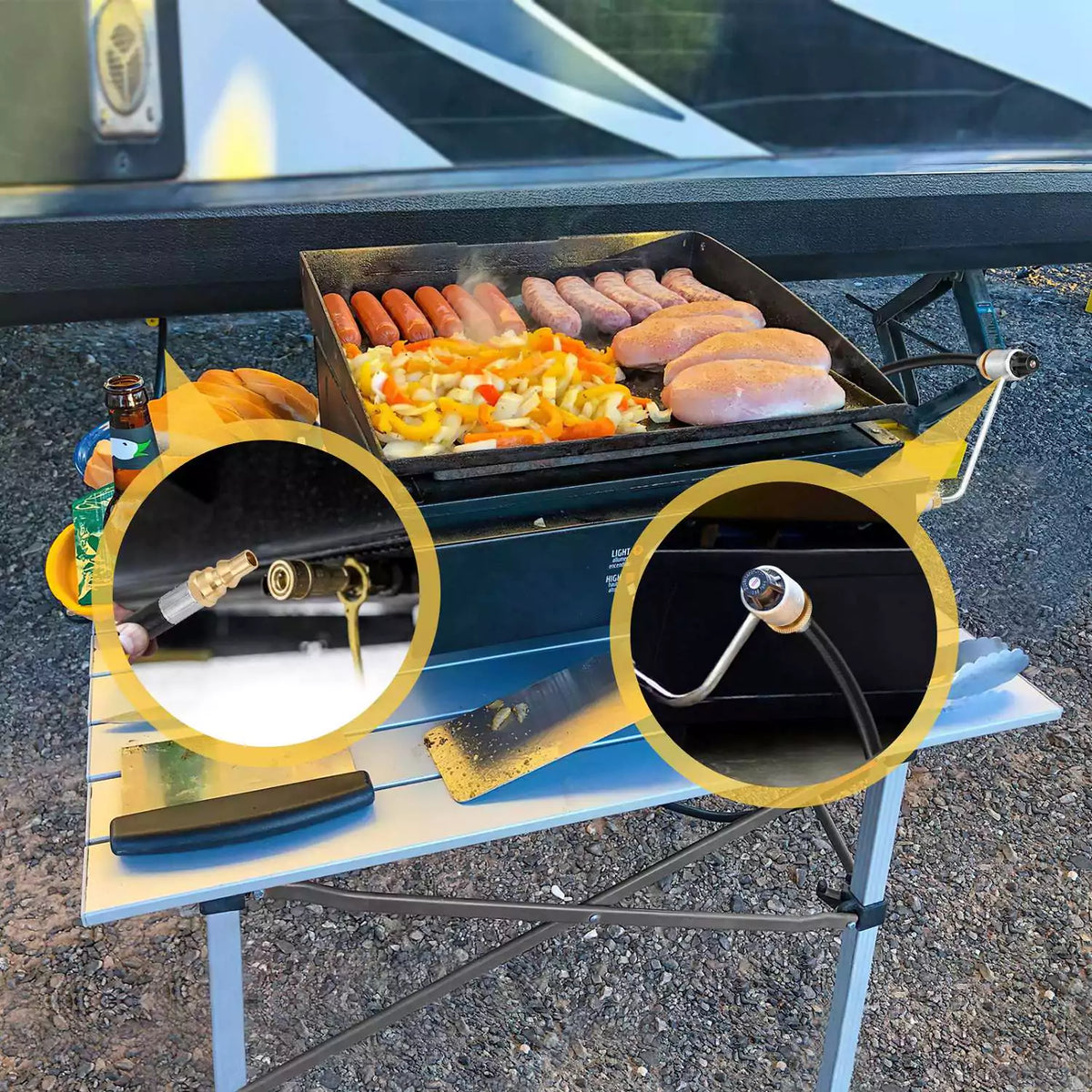 7 feet propane line quick connect for grill