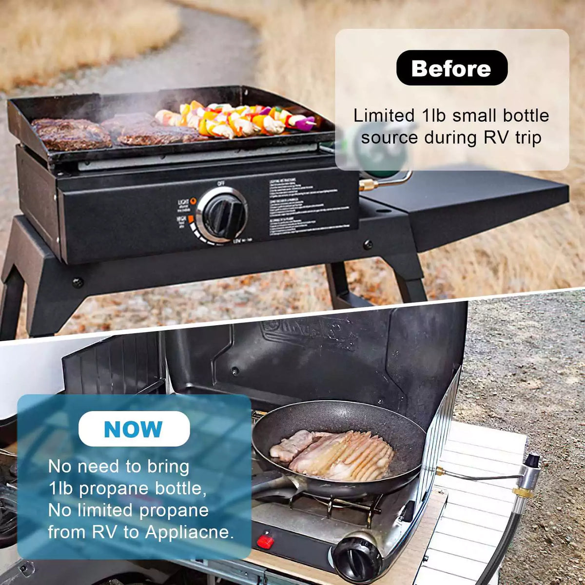 7 feet propane quick connect hose use comparison