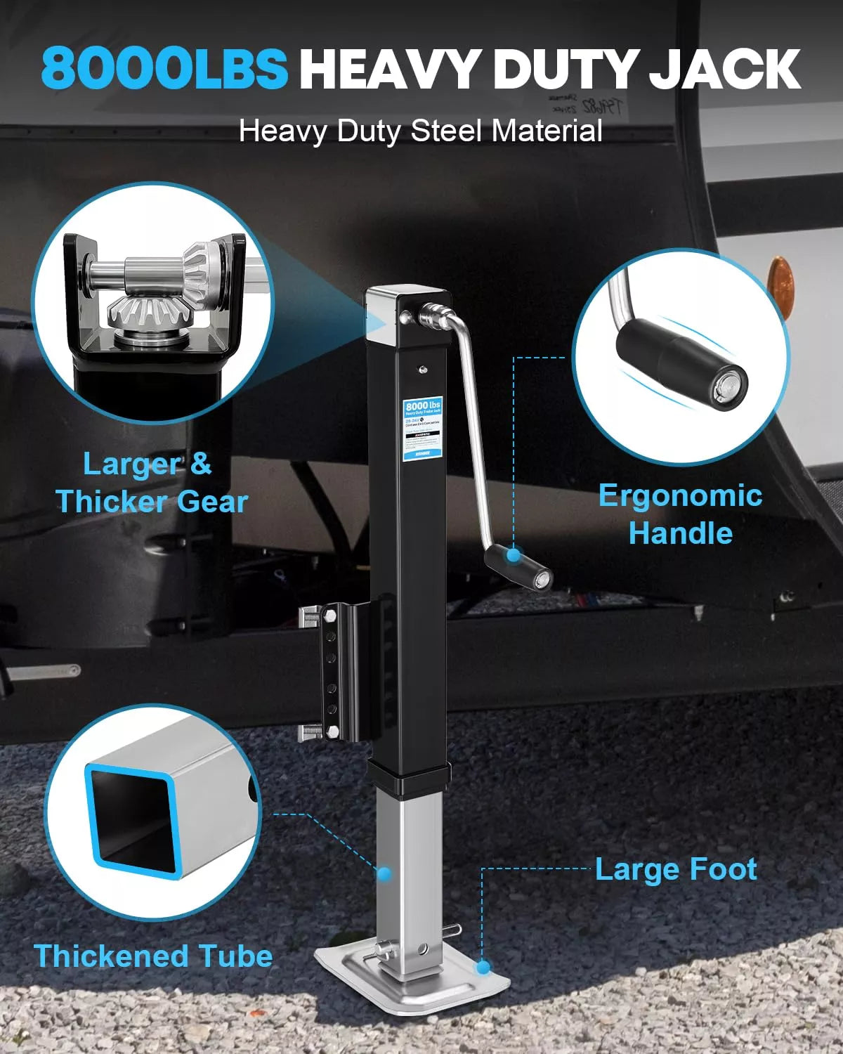 8000 lbs heavy duty a frame trailer jack