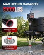 Max lifting capacity up to 9000 lbs 