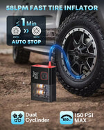 58 LPM double cylinder drive air pump for car tires