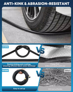 Anti-kink and abrasion resistant black tank hose