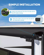 Simple installation of kohree travel trailer slide out awning