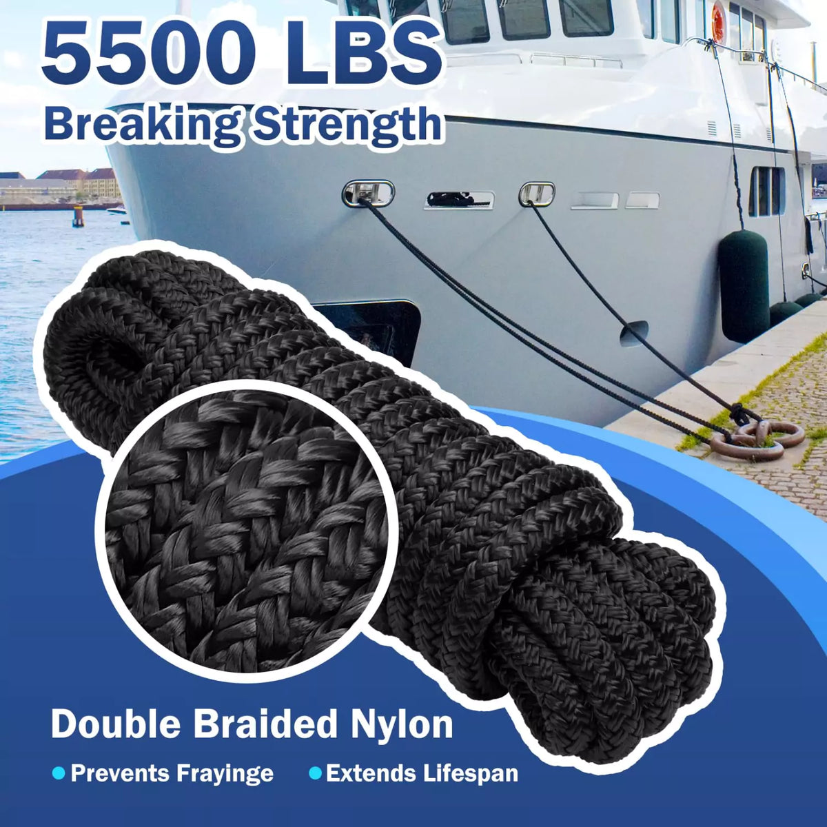 5500 lbs breaking strength boat knots