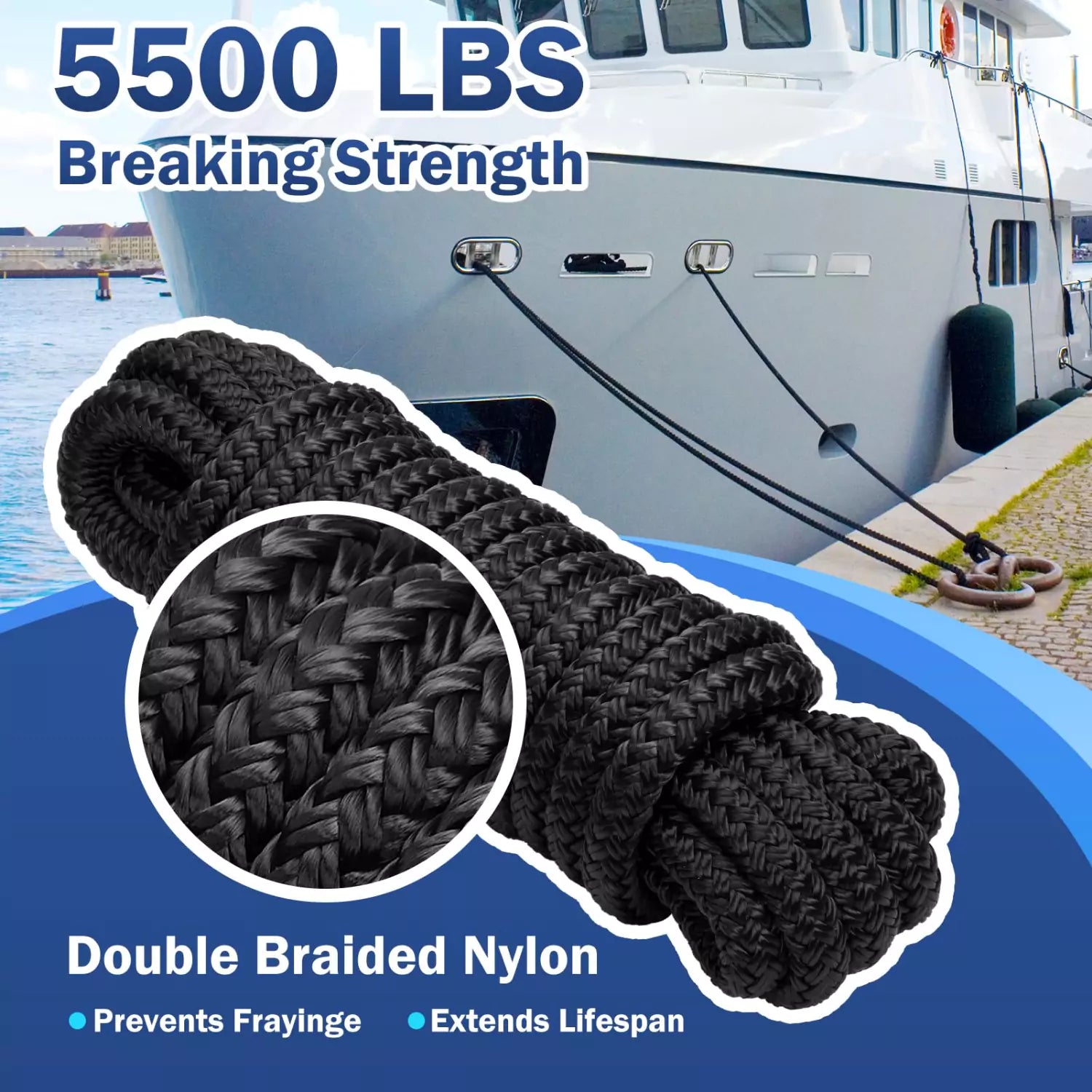 5500 lbs breaking strength boat knots