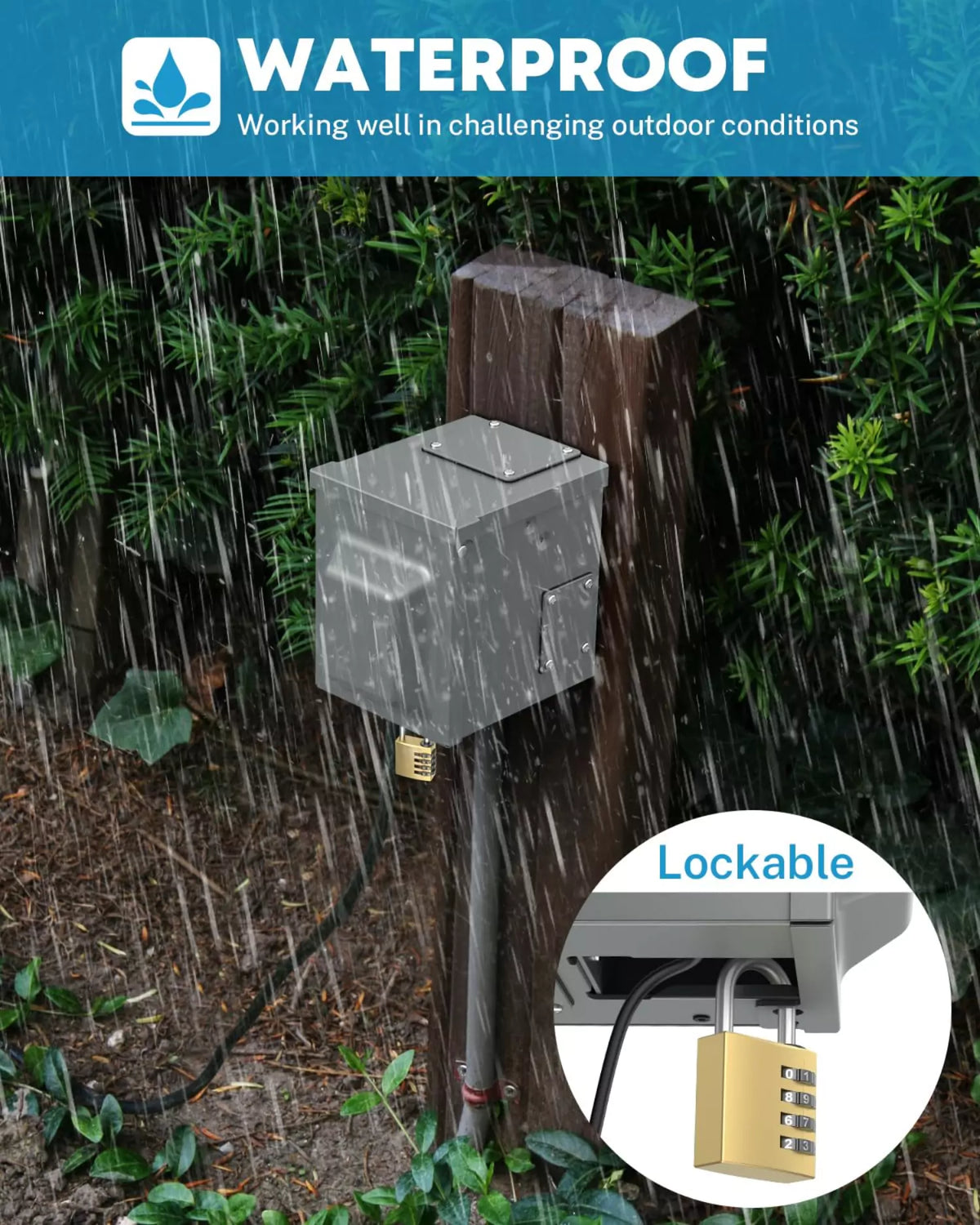 Outdoor Plug Socket Box Kohree Outdoor Electrical Outlet Box 20 Amp GFCI WRTR Lockable Covers