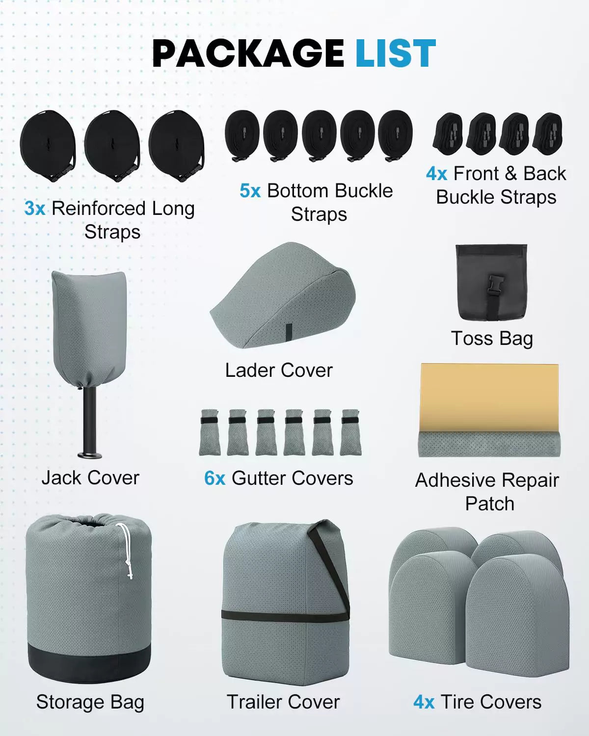 Kohree camper cover pakage list