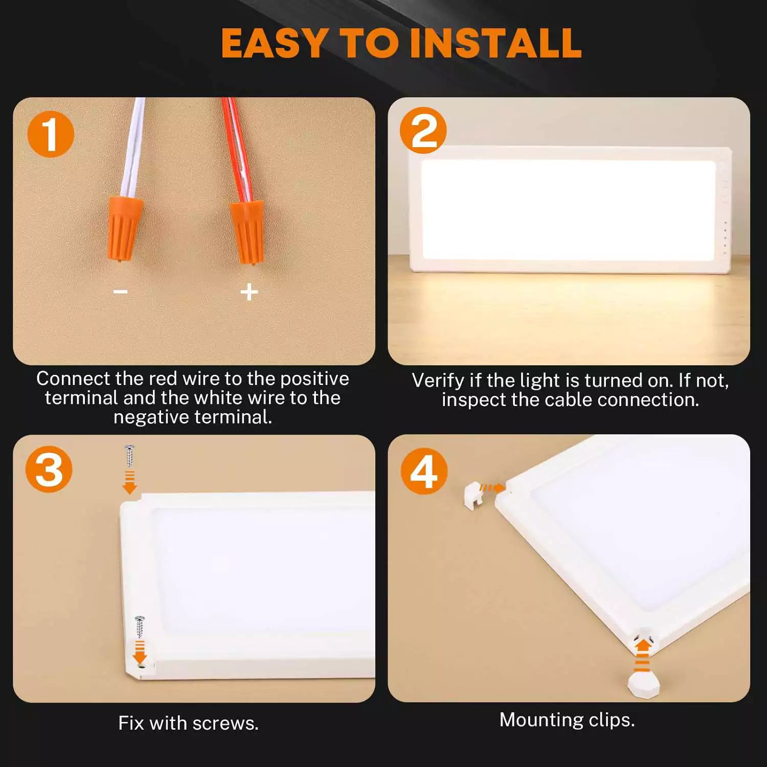 Easy to install camper interior light