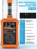 Real time display all in one circuit analyzer camper surge protector 30 amp orange