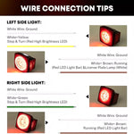 Wire connection tips of camper trailer light kit