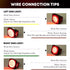 Wire connection tips of camper trailer light kit