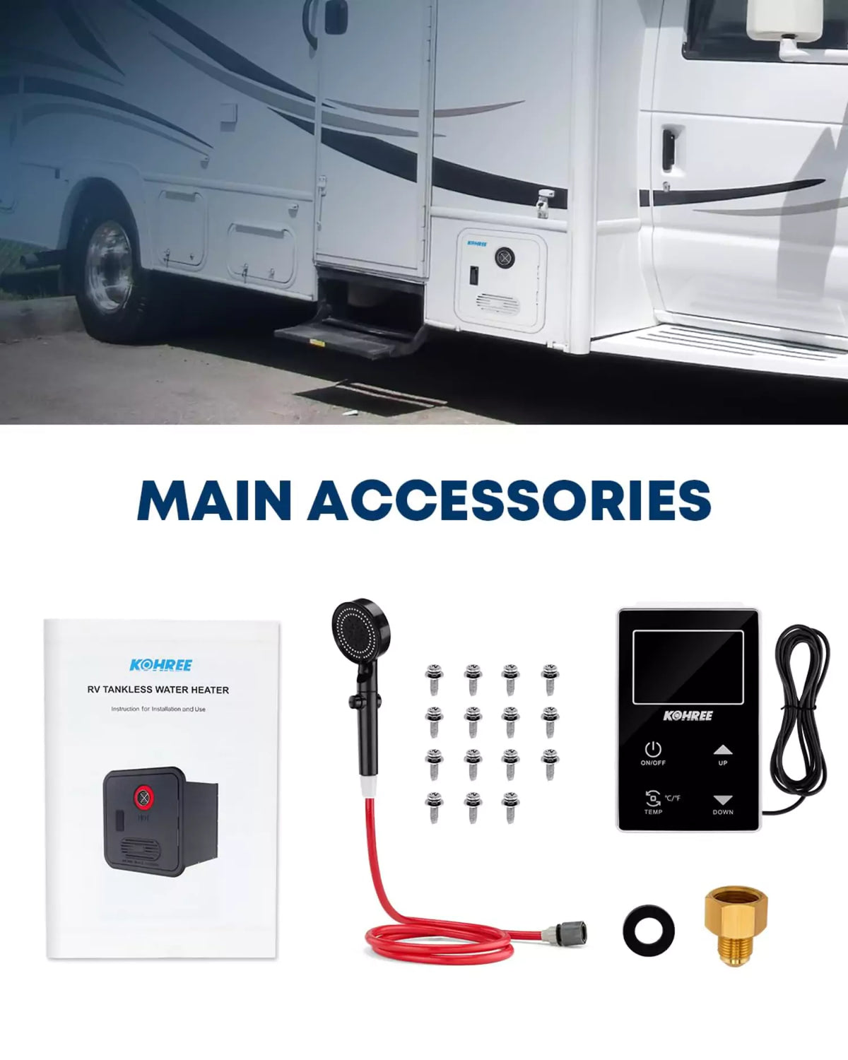 Kohree camper water heater accessories