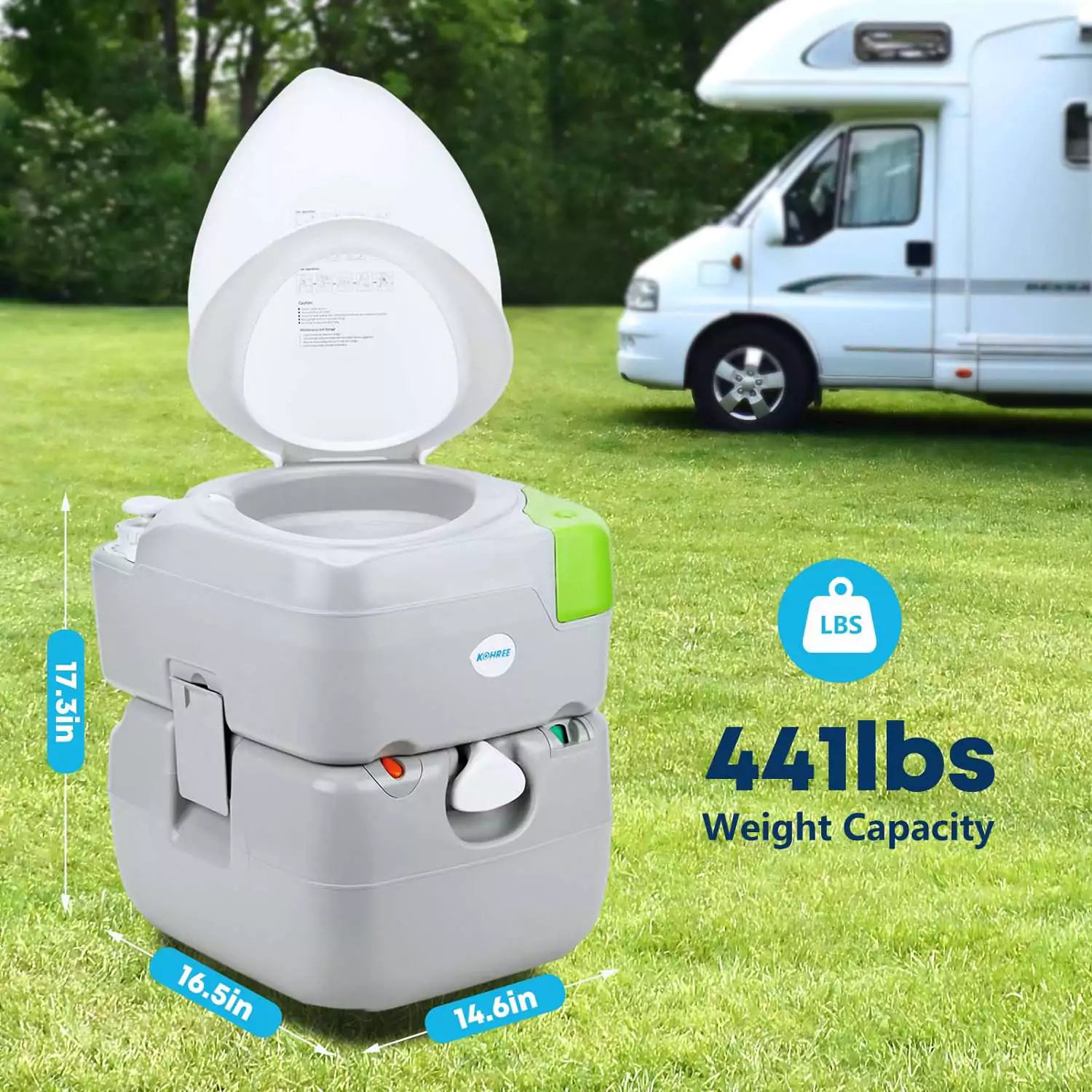 porta camping RV Portable Toilet 5.8 Gallons Camping Porta Potty