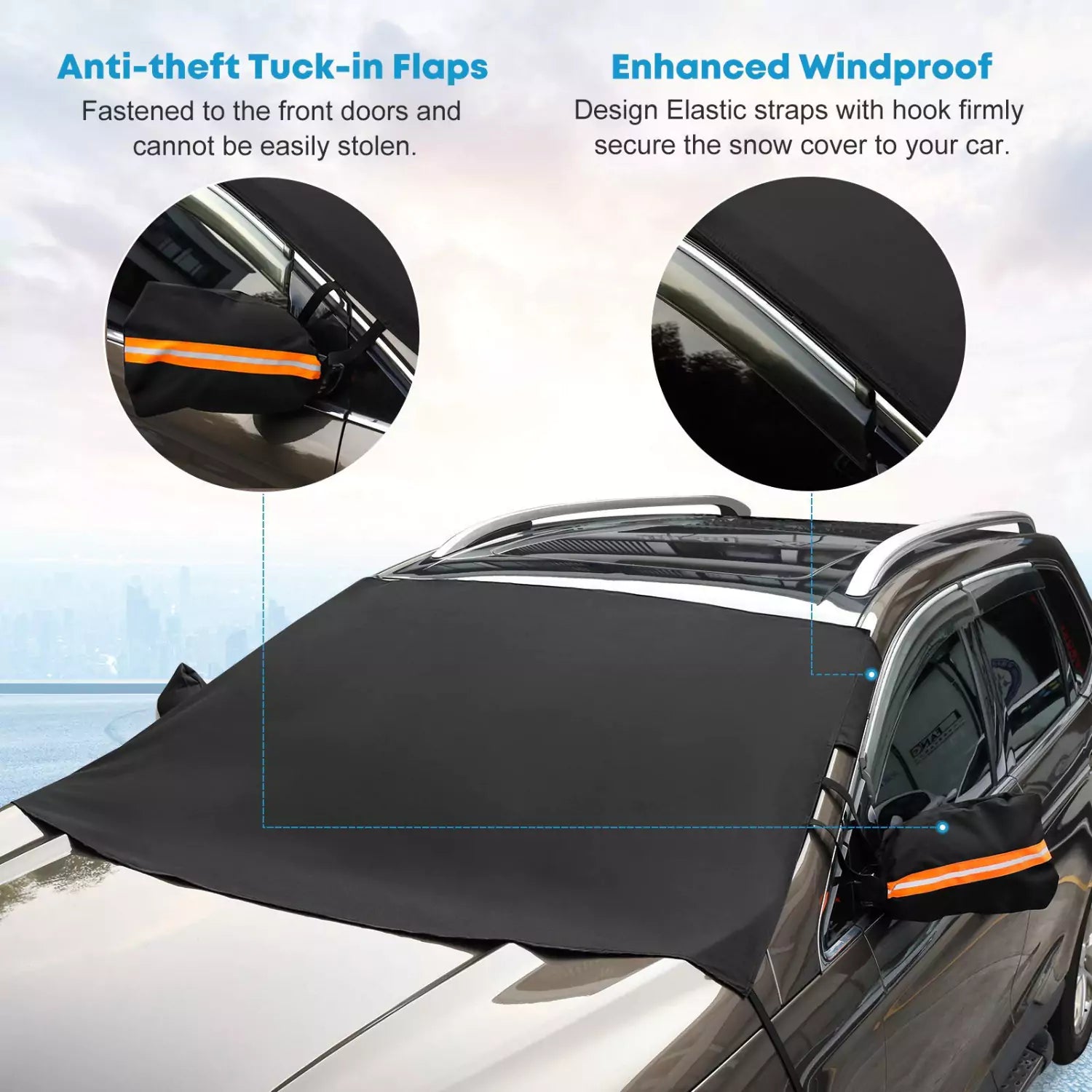 Kohree car cover windshield features