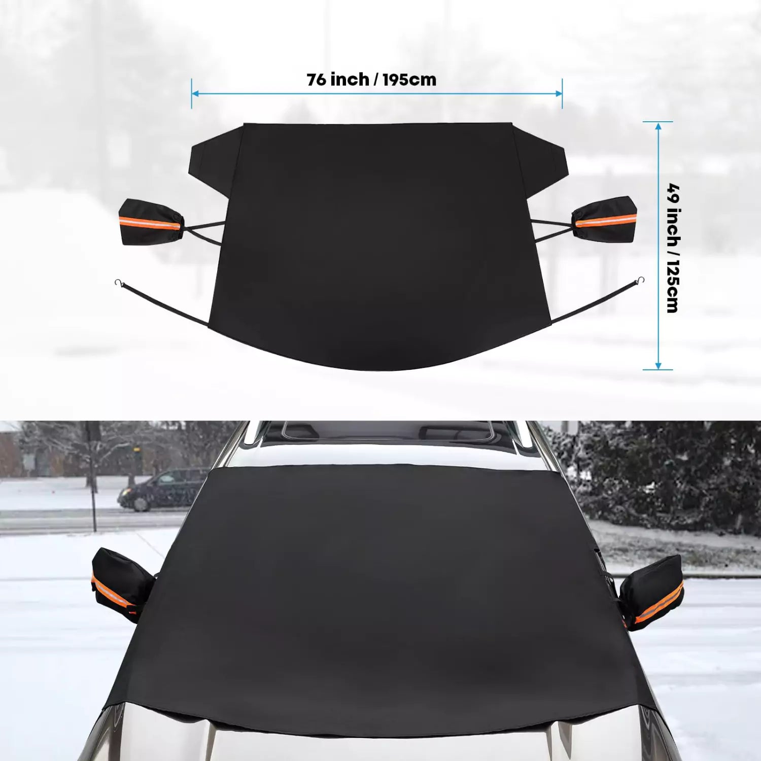 Kohree car windshield cover size