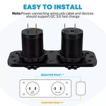 Easy installation cigarette lighter plug 2 in 1