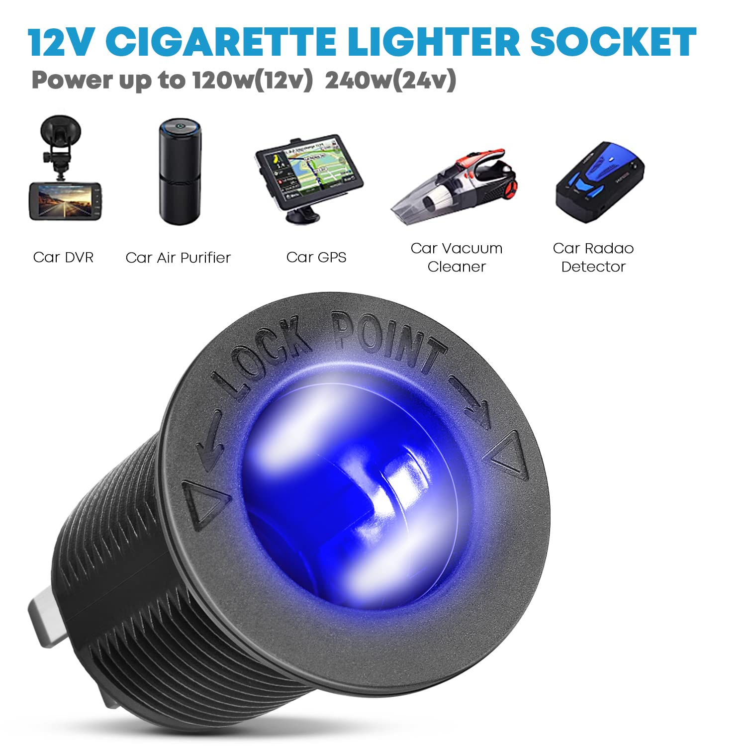 120w cigarette lighter power socket Kohree 12V Power Outlet Panel 120w cigarette lighter power socket Kohree 12V Power Outlet Panel