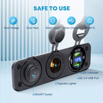 Blue voltage monitor cigarette lighter socket adapter