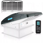 Deluxe rv roof vent fan with 14 inch waterproof cover and reversible airflow. 