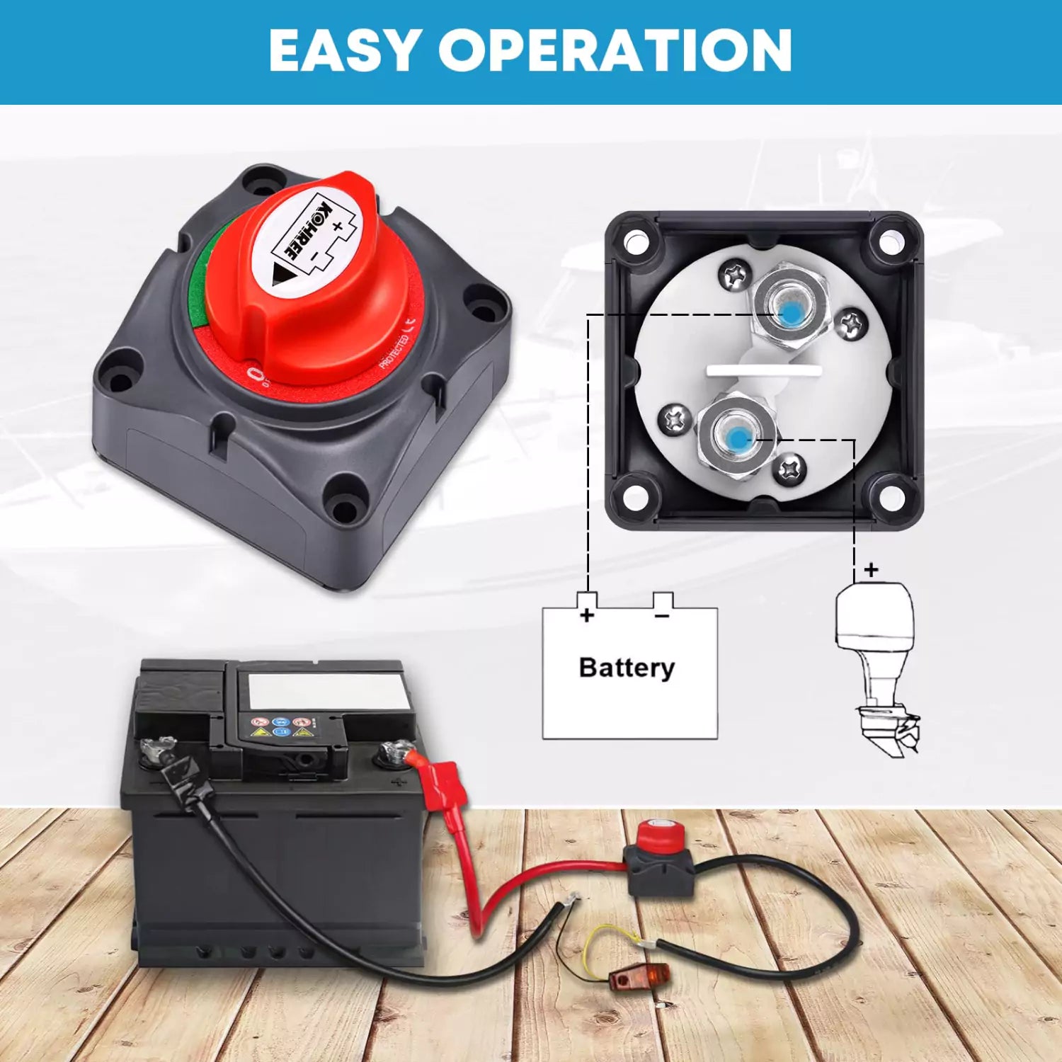 Disconnect switch battery operation
