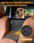 Dog car seat cover protects center console from dog drool