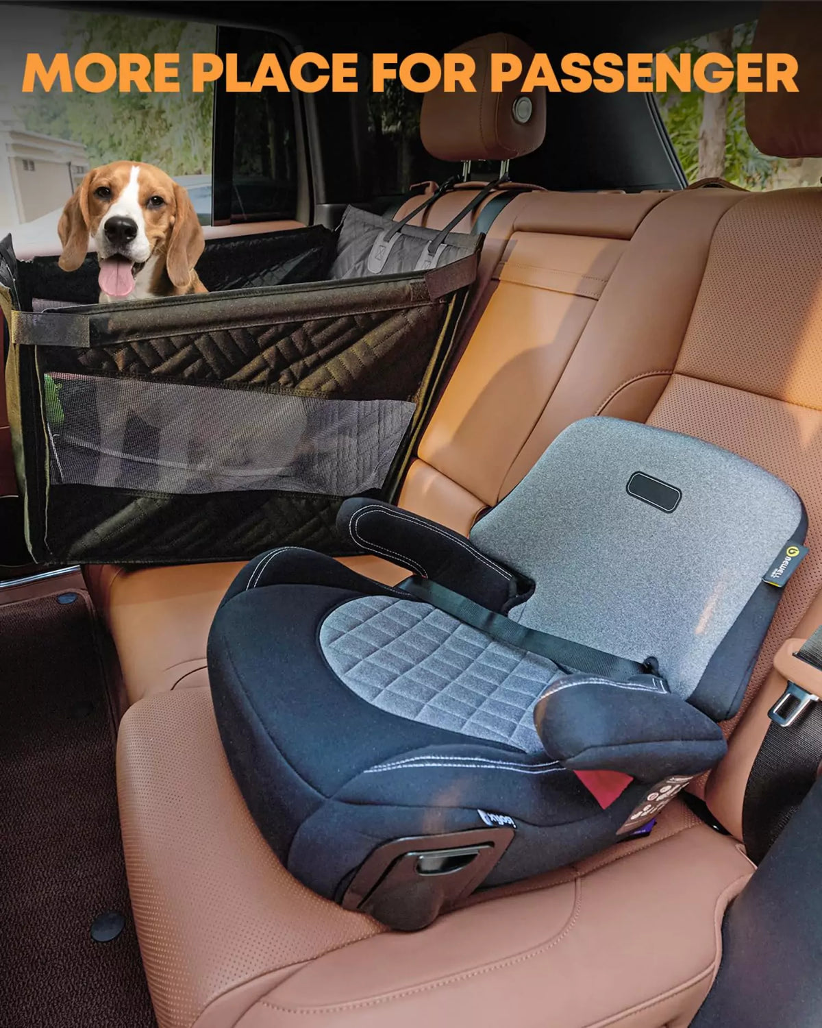 More place for passenger dog cover seat for car