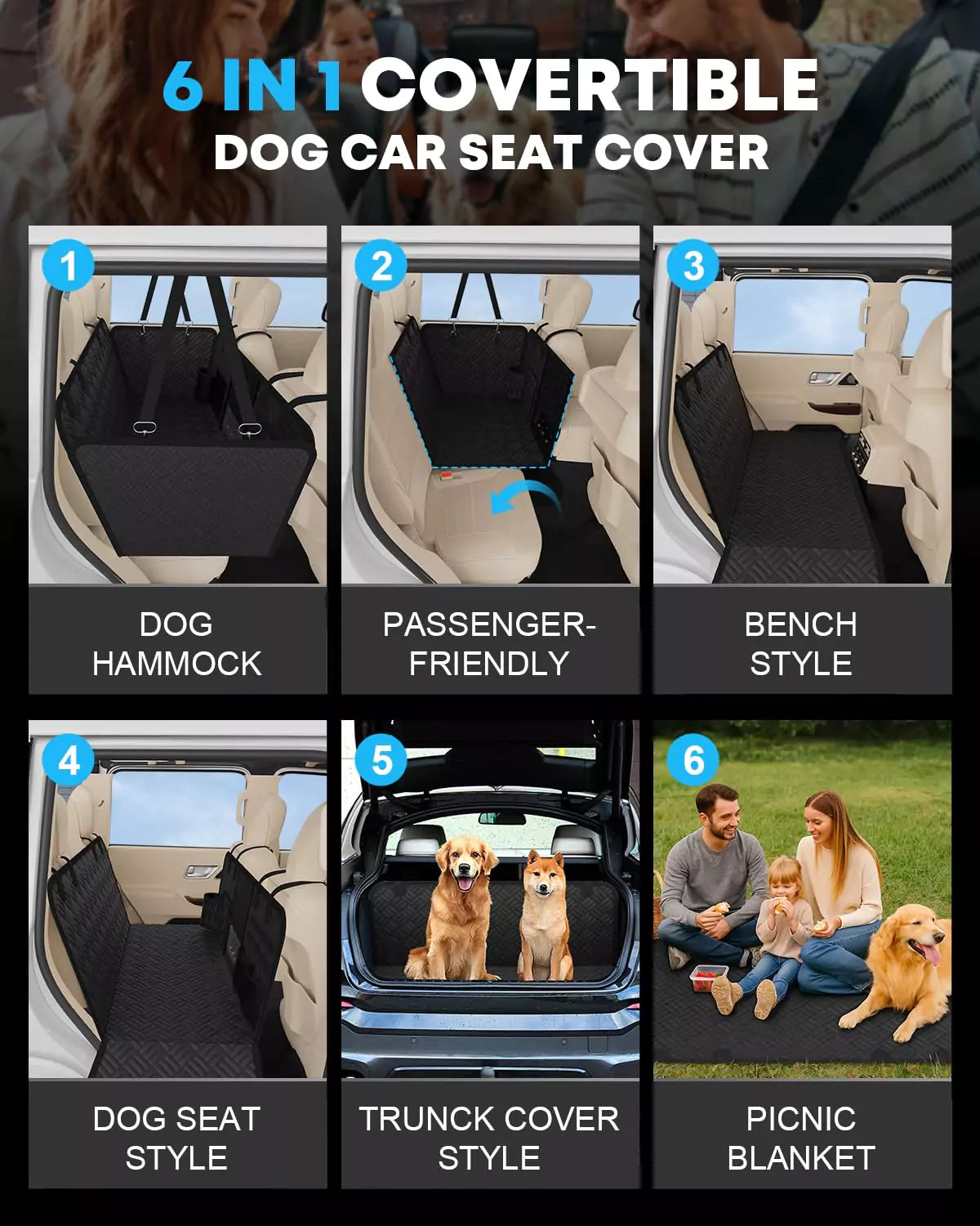 Pet-friendly optimizations dog cover seat for car