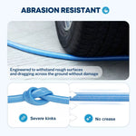 Abrasion resistant flexible rv water hose with storage box