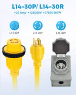 Kohree generator cable 30 amp 25 ft